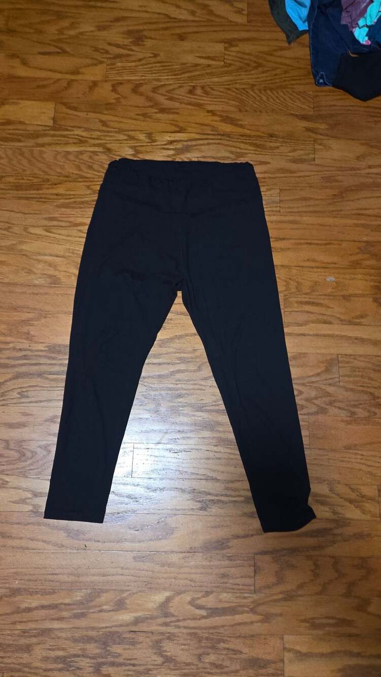 Feathers Maternity Black High-Waist Active Leggings Size XL